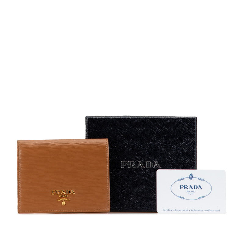 Prada Leather Logo Bifold Wallet 1MV204