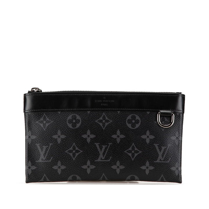 Louis Vuitton Monogram Eclipse Pochette Discovery PM Black PVC Leather