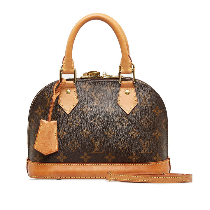 Louis Vuitton Monogram Alma BB Handbag M53152 Brown PVC Leather