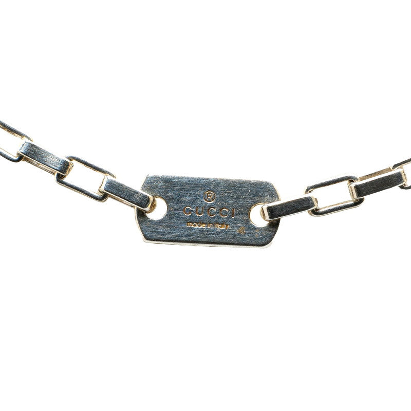 Gucci Silver Logo Plate Necklace