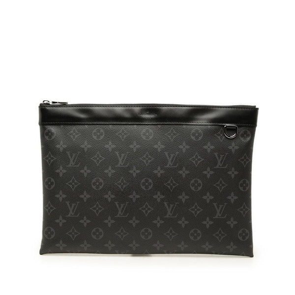 Louis Vuitton Pochette Discovery Monogram Eclipse Leather Clutch Bag