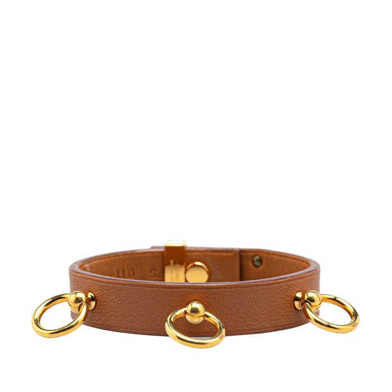 Hermes Mini Dog Anno Leather Bracelet