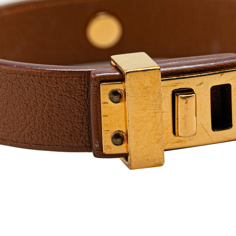 Hermes Mini Dog Anno Leather Bracelet