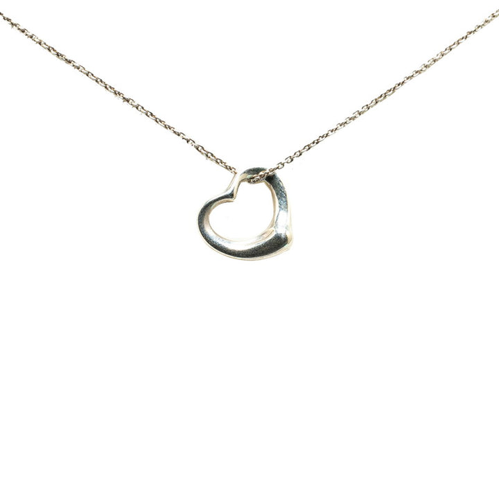 Tiffany & Co Open Heart Necklace Silver