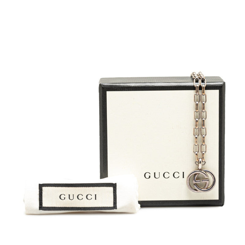 Gucci Interlocking G Necklace SV925 Silver in Good Condition