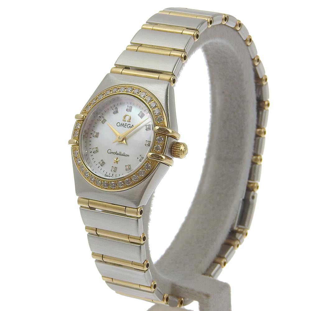 Omega Constellation Ladies' Wrist Watch with 12P Diamond Bezel, Swiss-Made Quartz, Silver/Gold Stainless Steel 1267.75