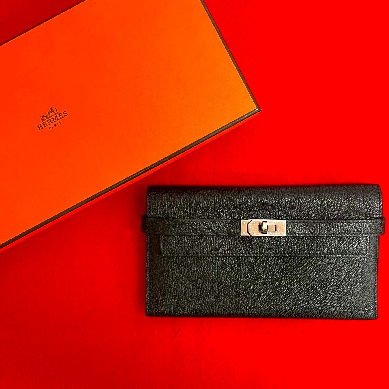 Hermès Kelly Wallet Chevre Long Wallet