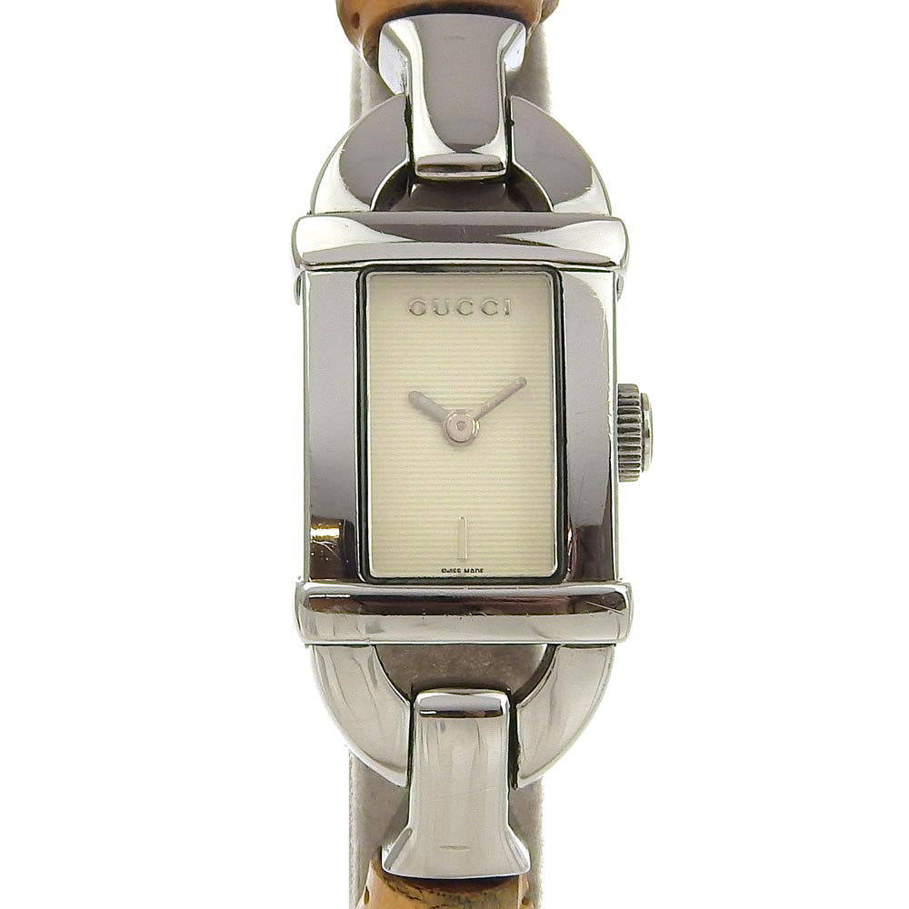 Gucci 6800L Stainless Steel Bamboo Quartz Watch