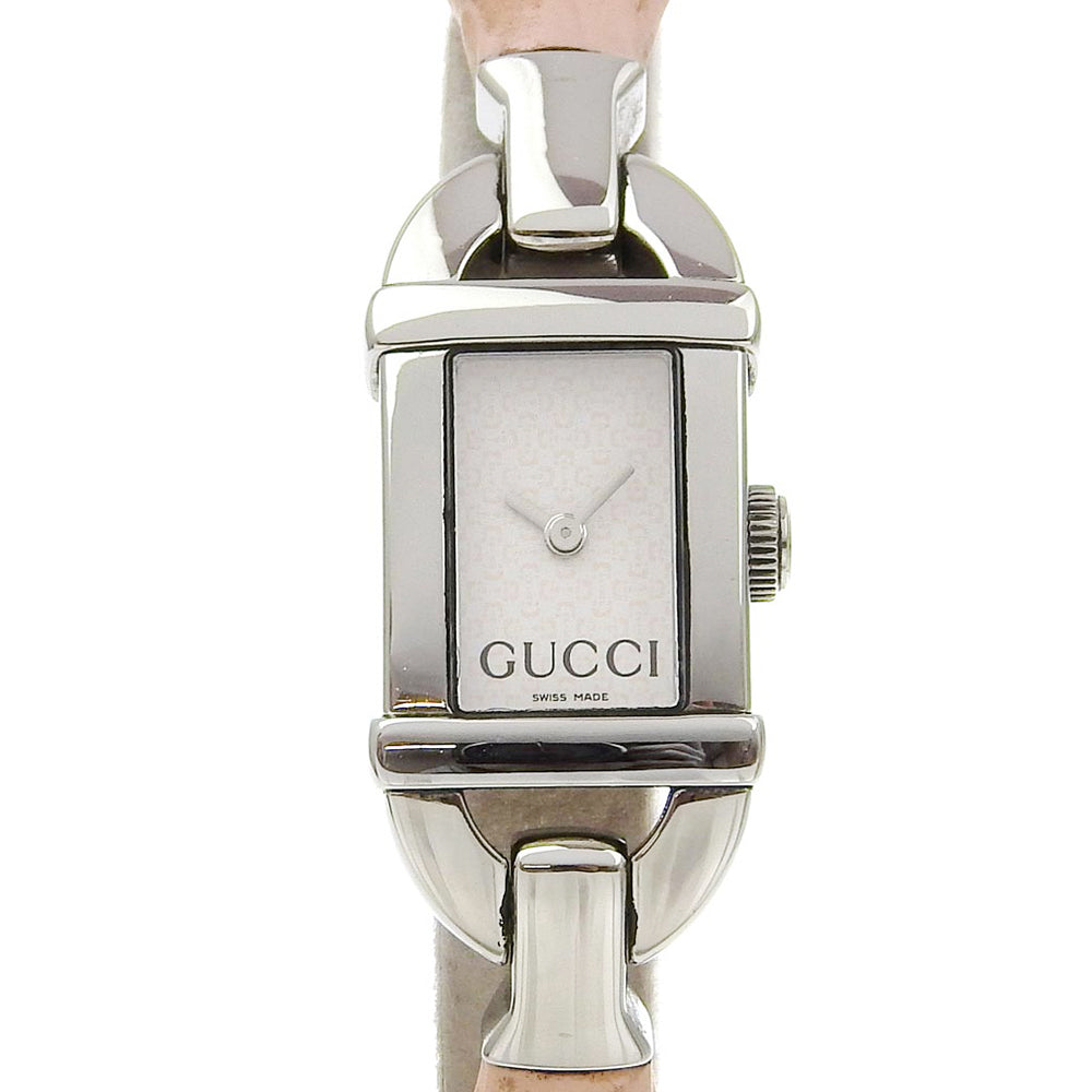 Gucci Bamboo Watch 6800L Stainless Steel Rubber Quartz