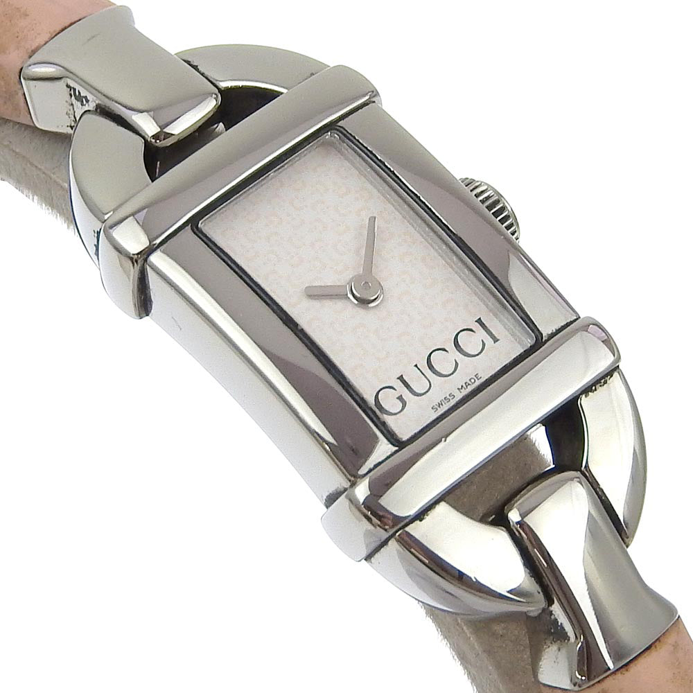 Gucci Bamboo Watch 6800L Stainless Steel Rubber Quartz