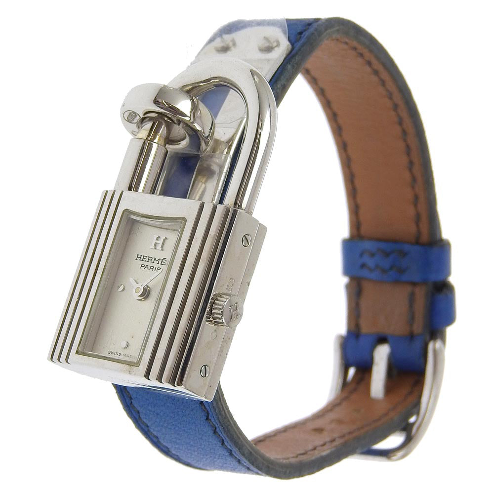 Hermes Kelly Watch Silver 925 Leather Quartz