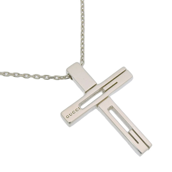 Gucci Silver Cross Necklace