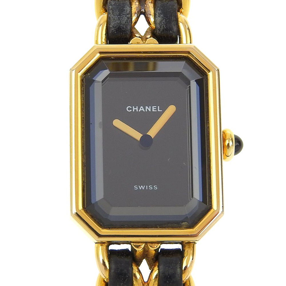 Chanel Premiere L Gold Plated Leather Quartz Watch