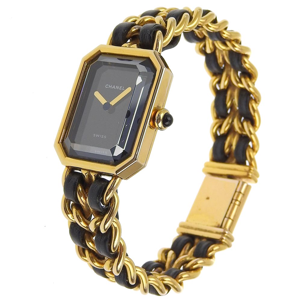 Chanel Premiere L Gold Plated Leather Quartz Watch