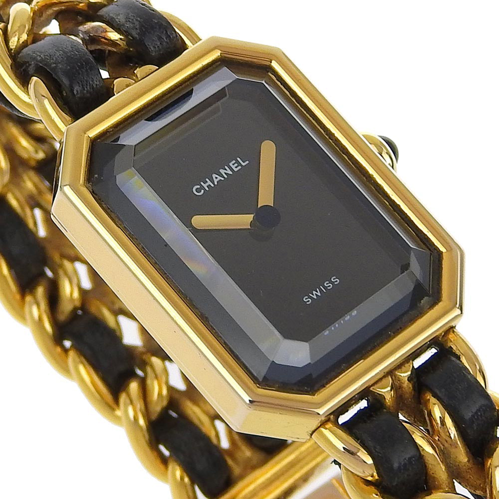 Chanel Premiere L Gold Plated Leather Quartz Watch