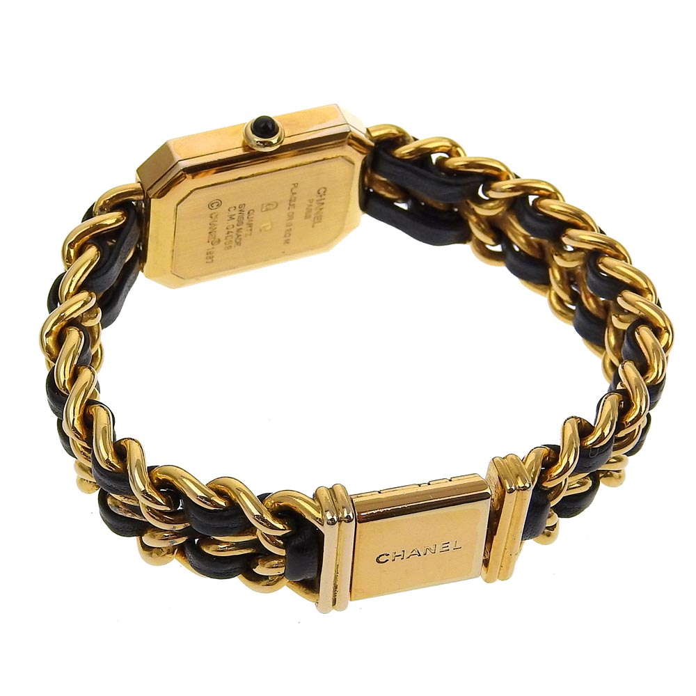 Chanel Premiere L Gold Plated Leather Quartz Watch