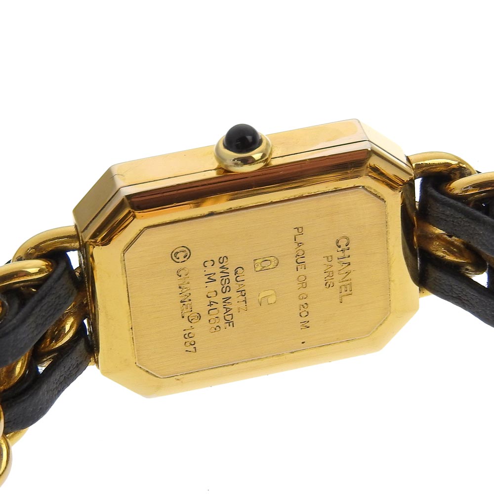 Chanel Premiere L Gold Plated Leather Quartz Watch