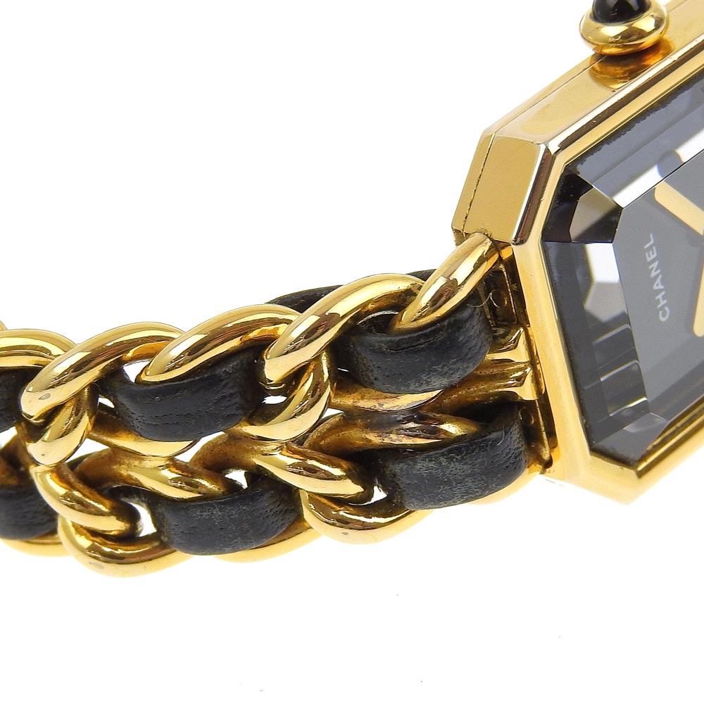 Chanel Premiere L Gold Plated Leather Quartz Watch