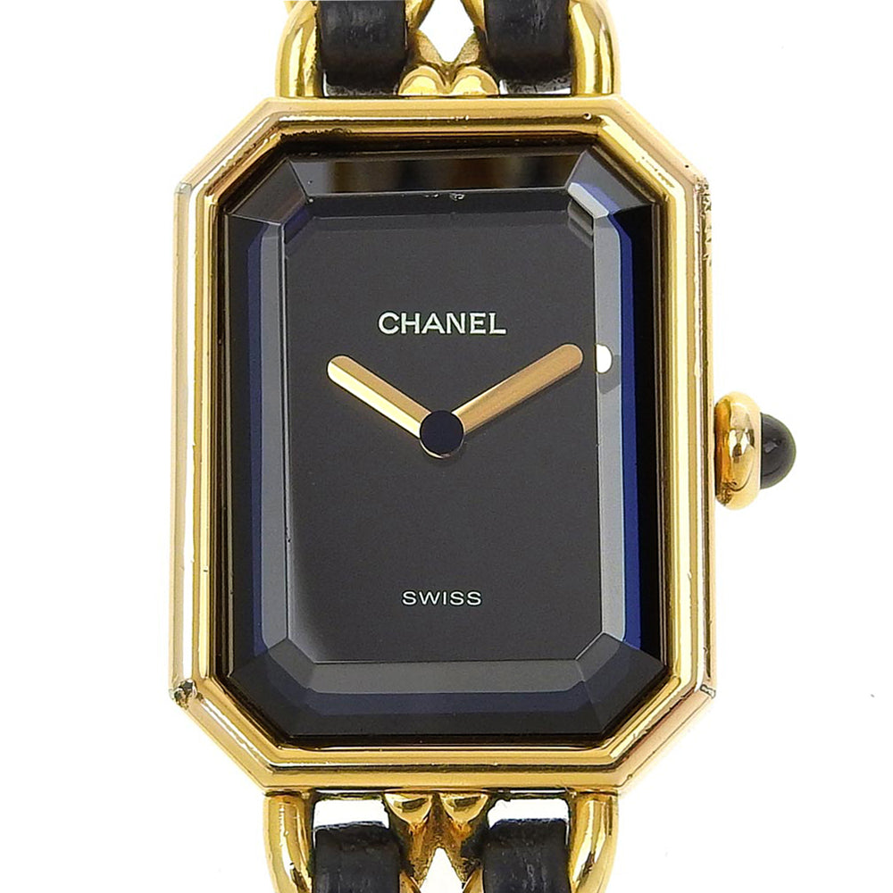 Chanel Premiere L Gold Plated Leather Quartz Watch