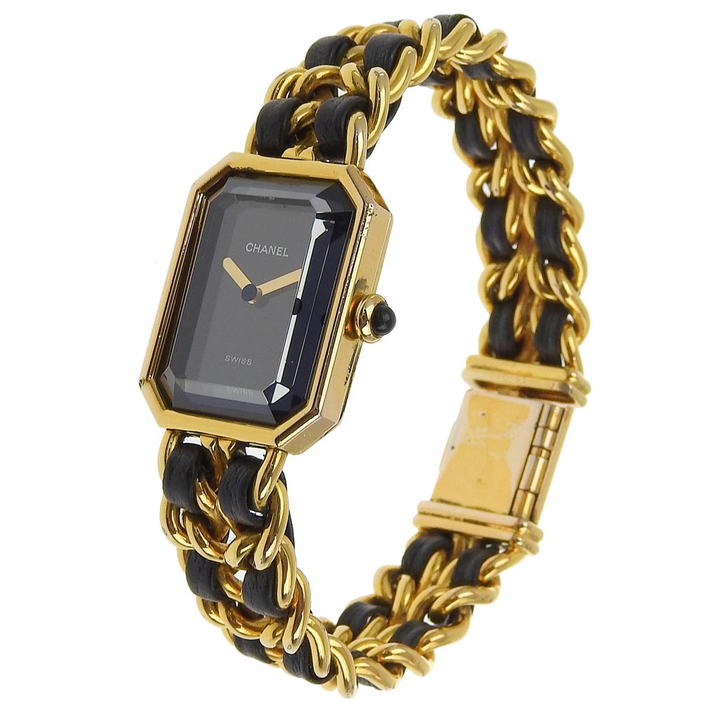 Chanel Premiere L Gold Plated Leather Quartz Watch