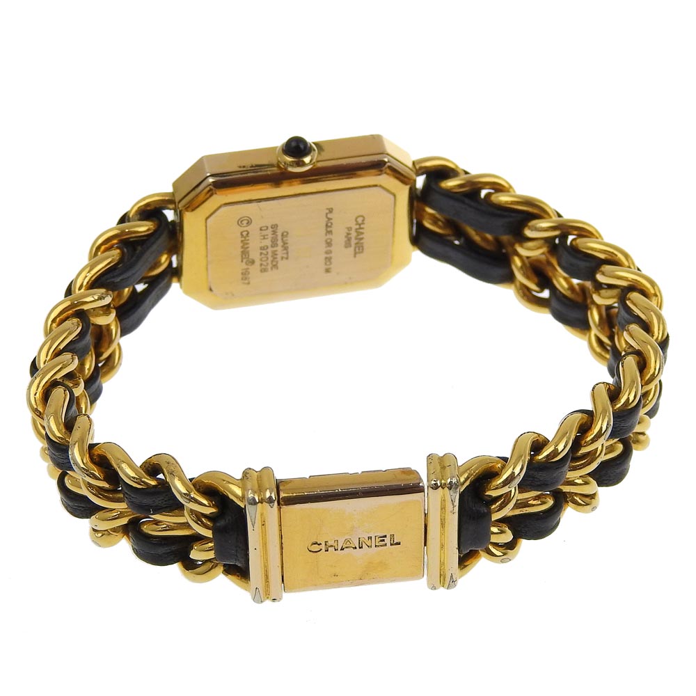 Chanel Premiere L Gold Plated Leather Quartz Watch