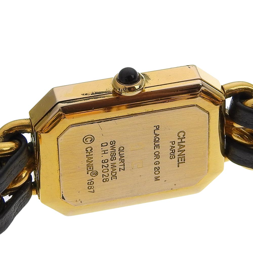 Chanel Premiere L Gold Plated Leather Quartz Watch