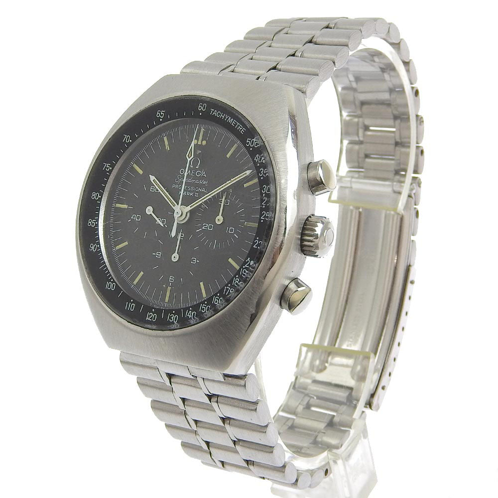 Omega Speedmaster Watch, Mark 2 cal.861 145.014, Stainless Steel from Switzerland, Manual Chronograph, Men's Black Dial, Grade B- 145.014