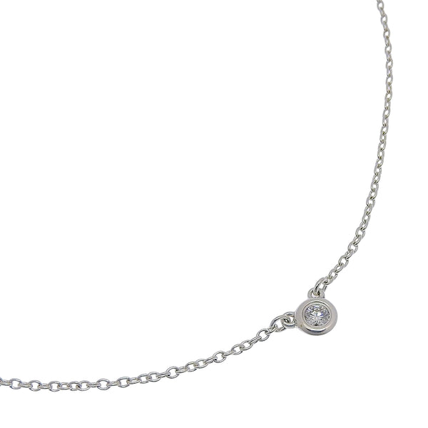 Tiffany & Co. By the Yard Elsa Peretti 925 Silver Diamond Necklace