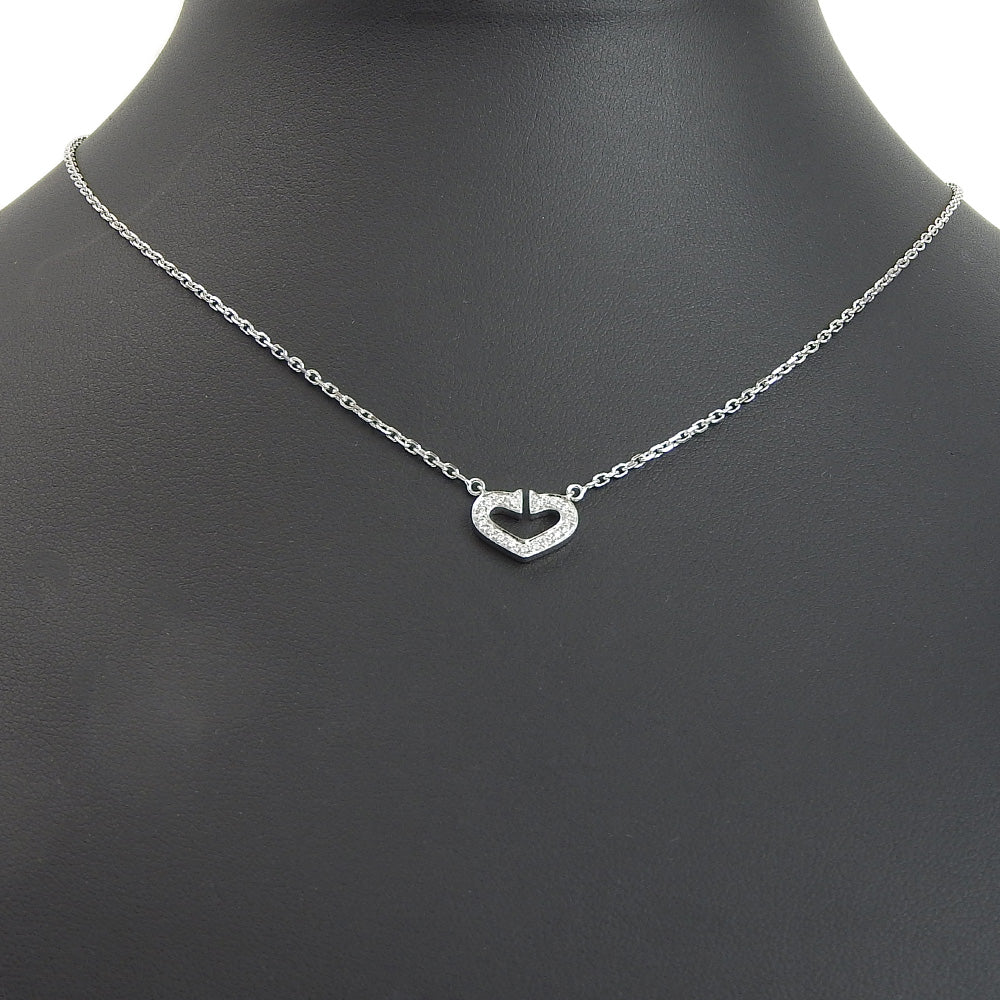 Cartier 18K C Heart Diamond  Metal Necklace B7008300 in Great Condition