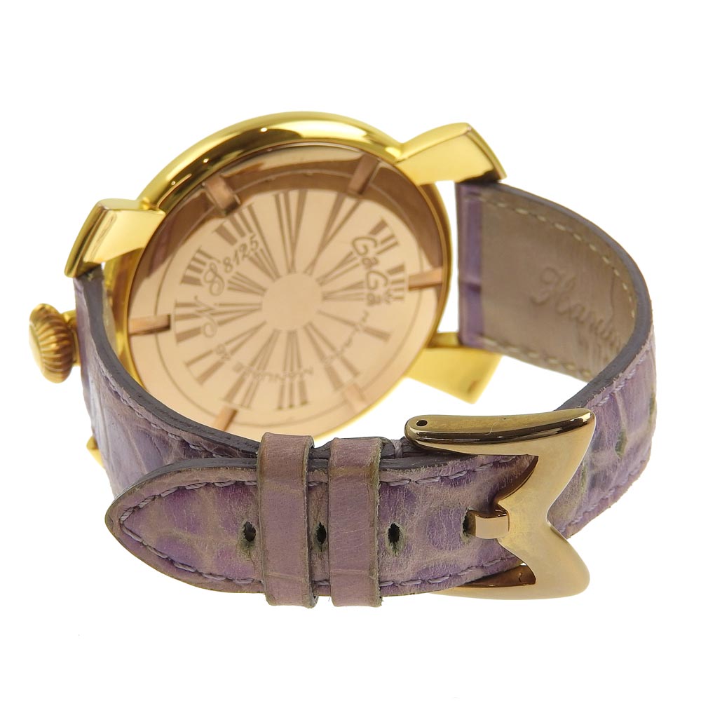 GaGa Milano Manuale Watch Stainless Steel Leather Quartz Purple