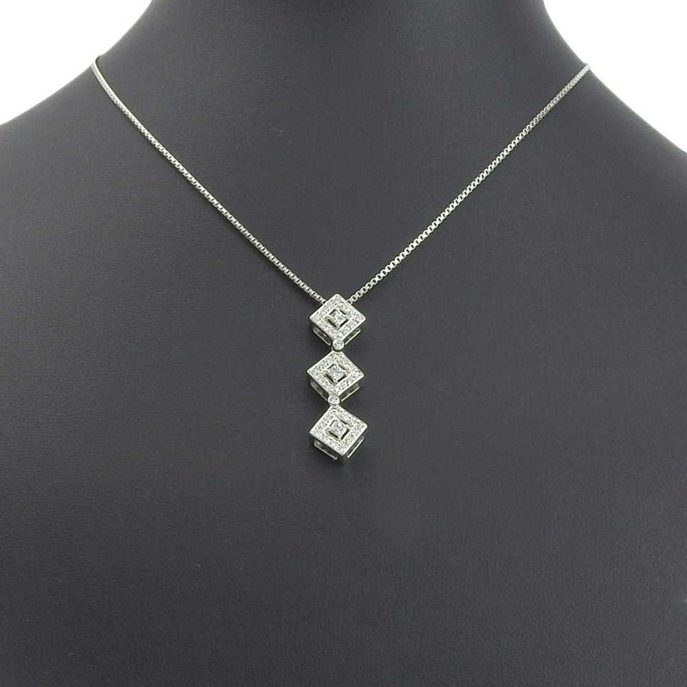 Tasaki Necklace K18 White Gold Pt850 Platinum Diamond