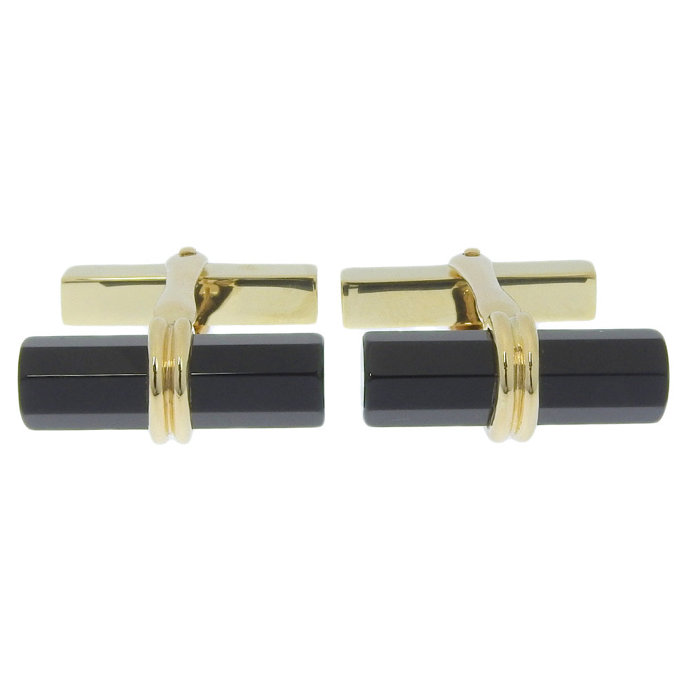 Tiffany K14 Gold Onyx Cufflinks