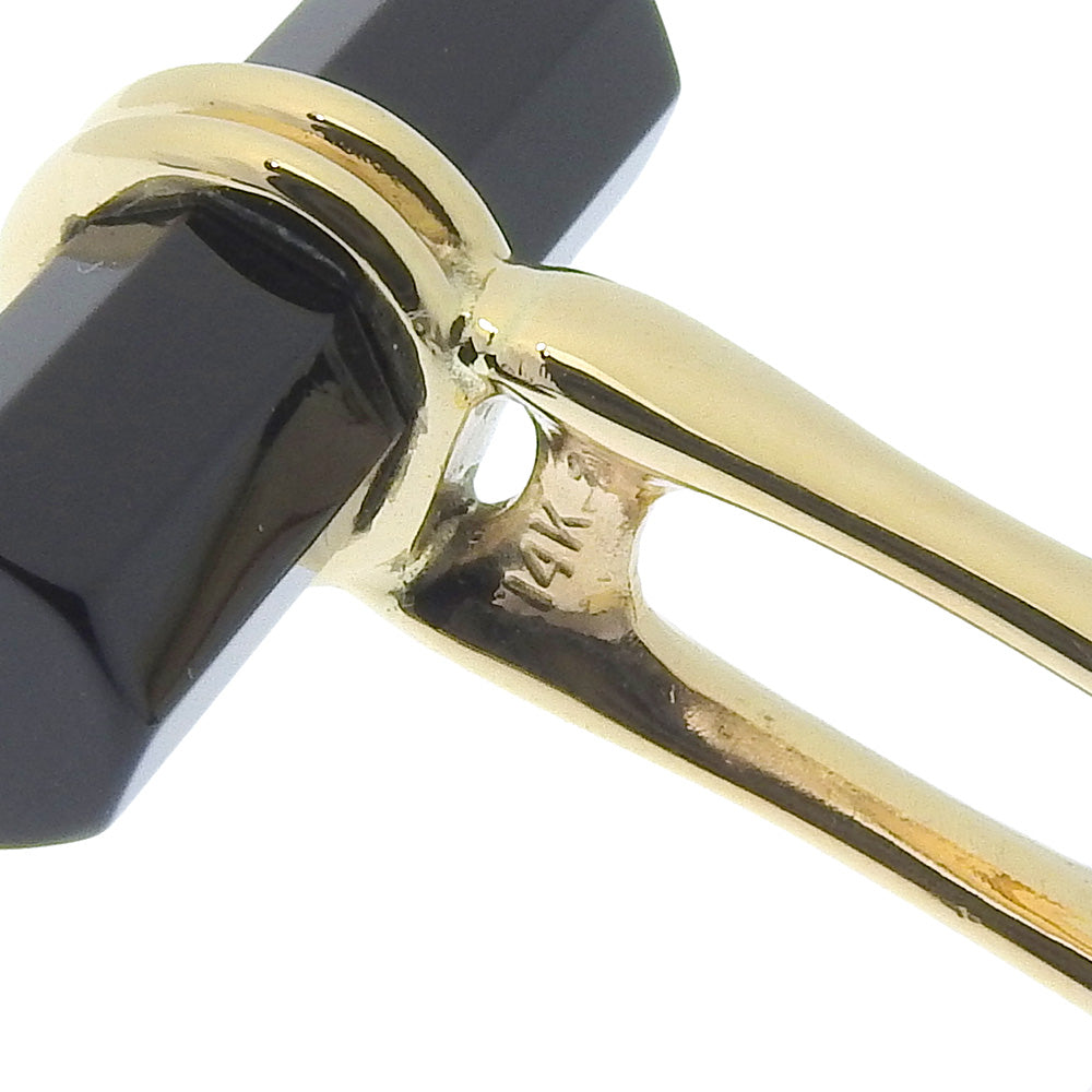 Tiffany K14 Gold Onyx Cufflinks