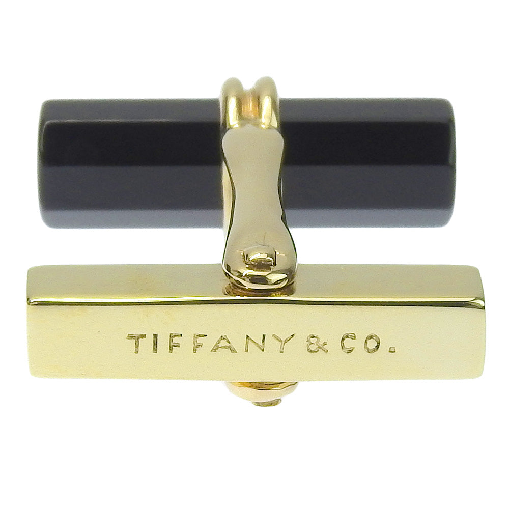 Tiffany K14 Gold Onyx Cufflinks