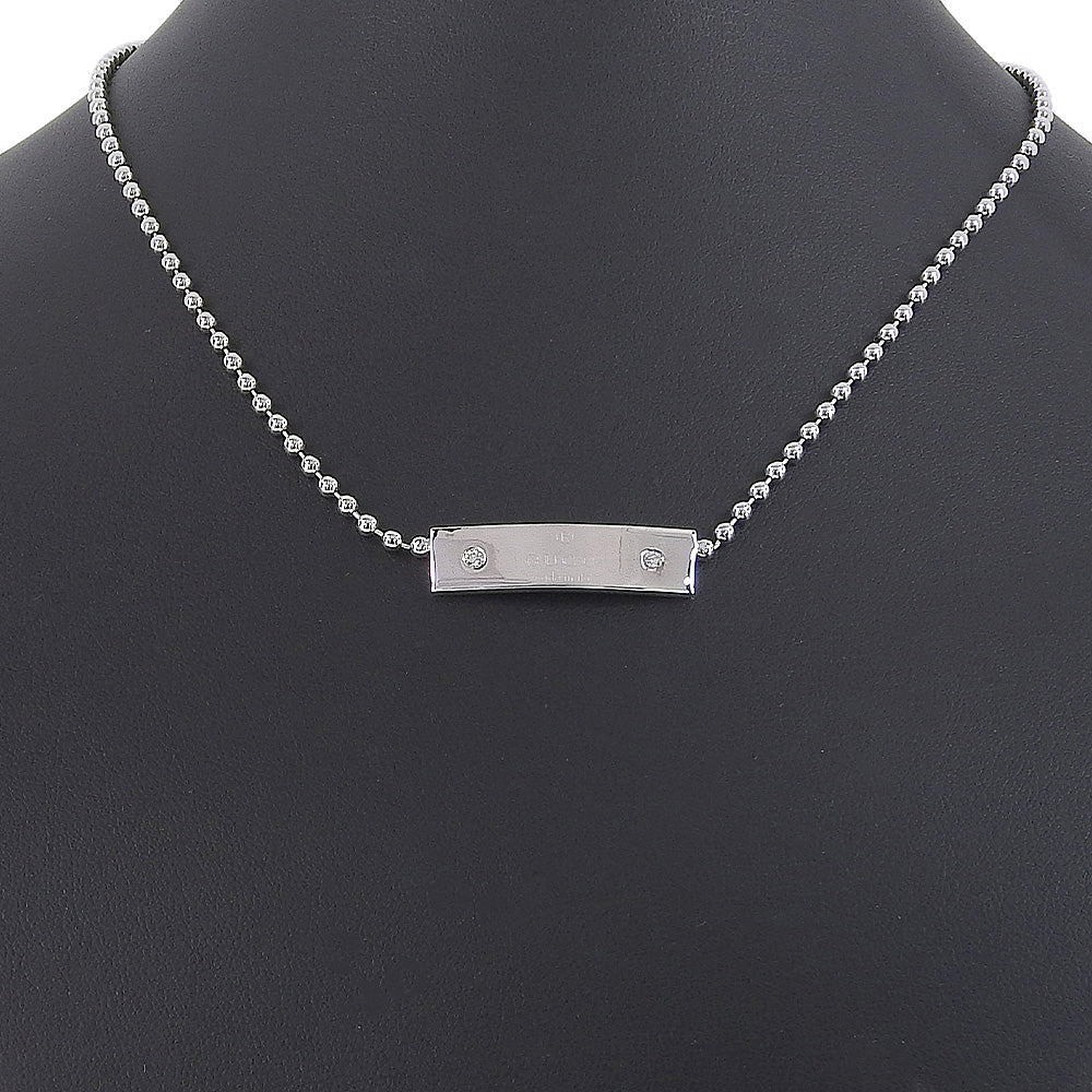 Gucci K18 White Gold Diamond Necklace