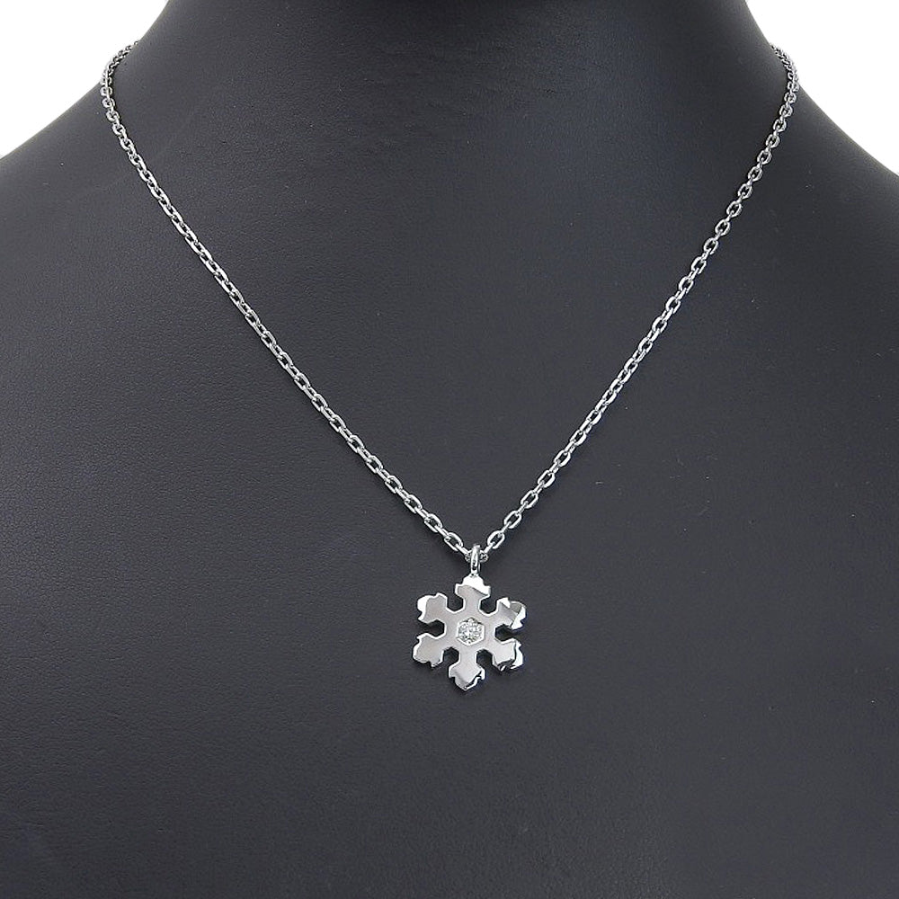 Bvlgari Snowflake Necklace K18 White Gold Diamond