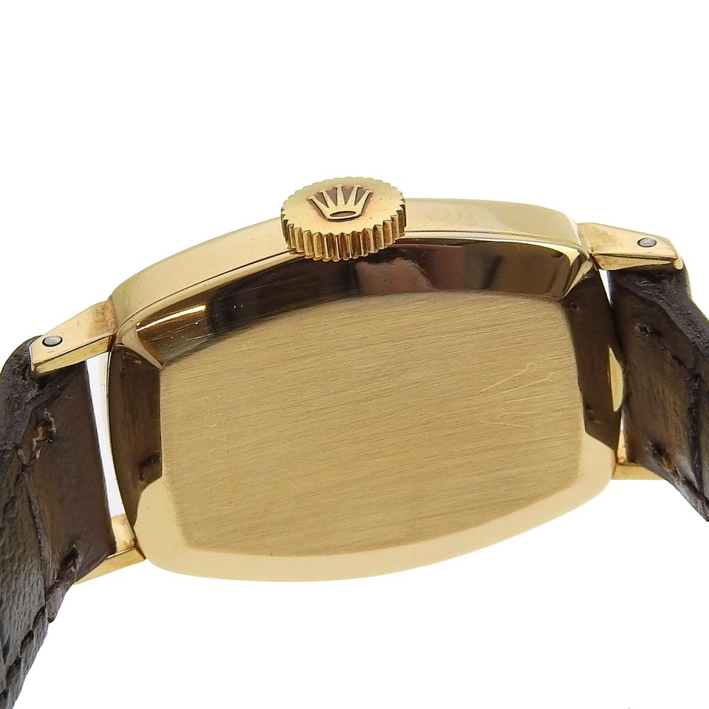 Rolex Precision 2648 Gold Leather Watch