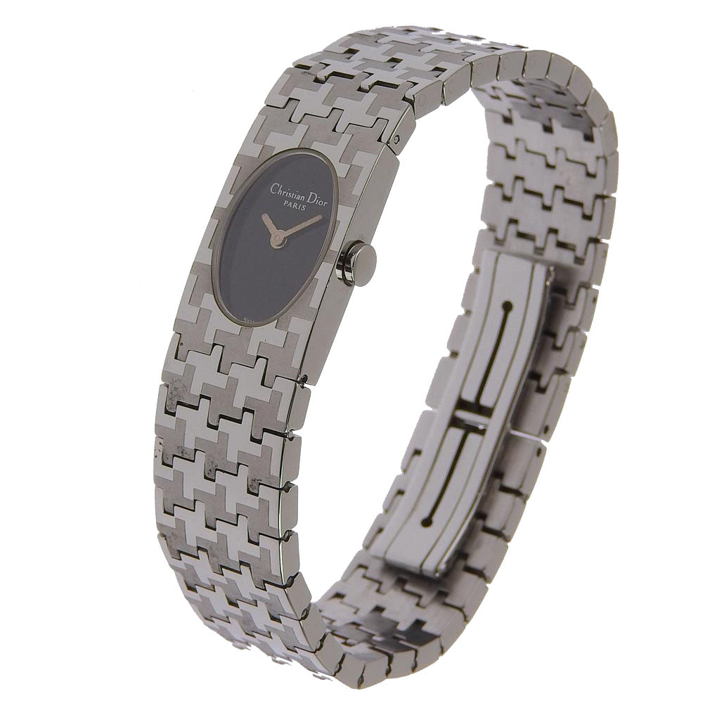Dior  Dior Ladies Quartz Wristwatch, Miss Dior D70-100 Series, Stainless Steel, Analog Display, Silver and Black Dial Face, Made in Switzerland [Pre-owned] Metal Quartz D70-100 in Fair condition