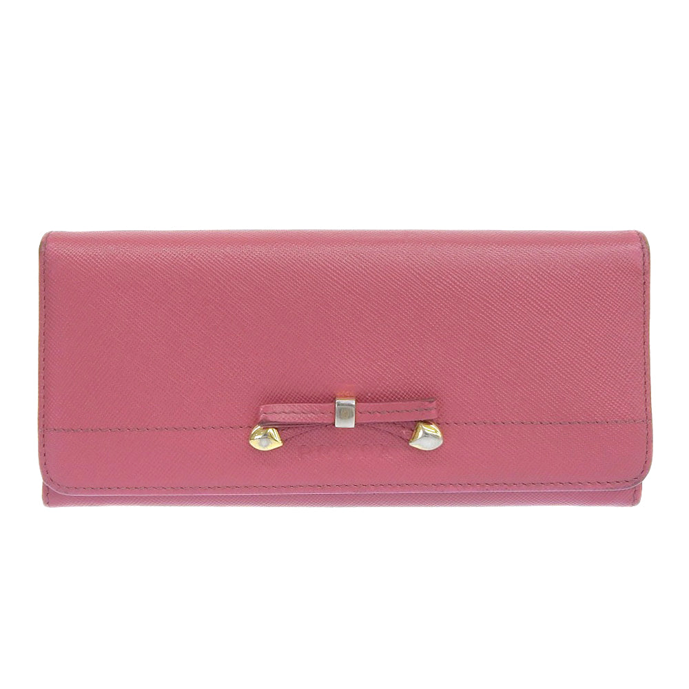 Prada Saffiano Long Wallet 1M1132 Pink