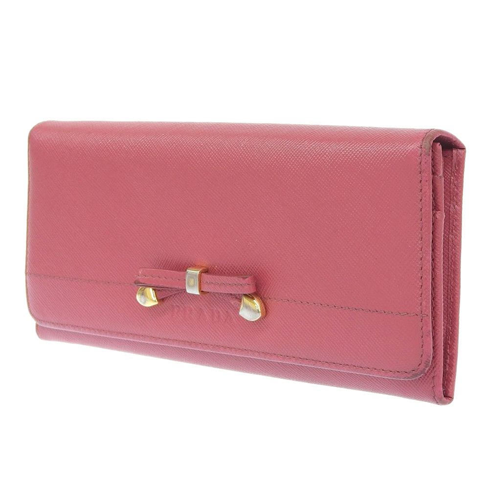 Prada Saffiano Long Wallet 1M1132 Pink