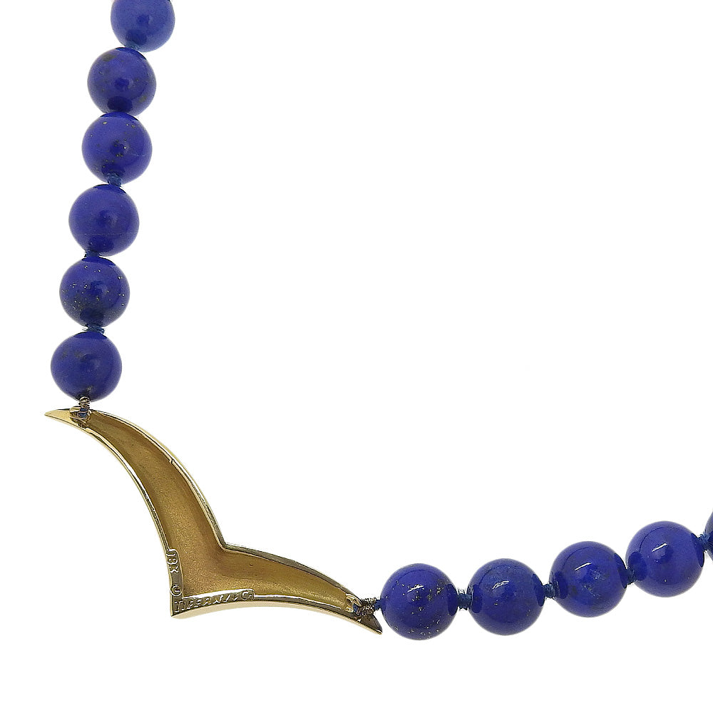 Tiffany Lapis Lazuli K18 Gold Seagull Necklace