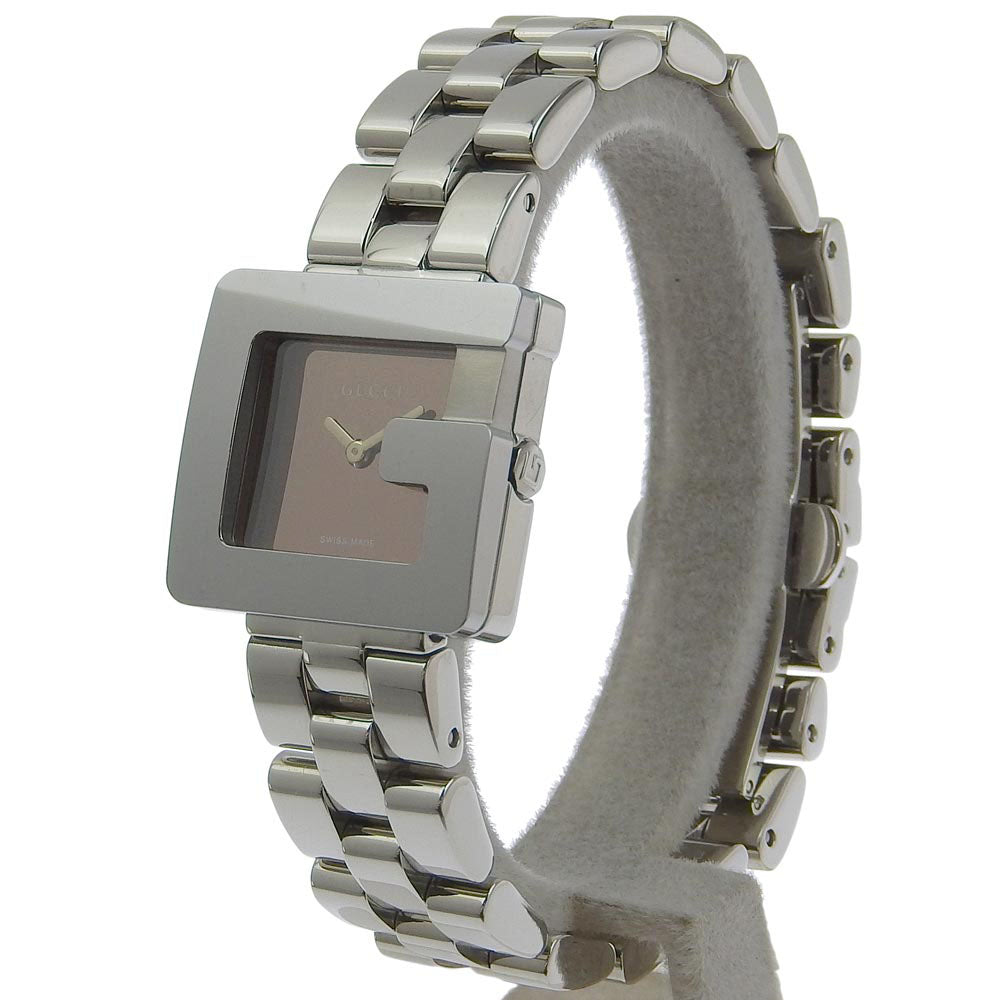 Gucci G-Watch Ladies Wristwatch, Silver, Stainless Steel, Swiss Made, Quartz, Brown Dial, 3600L【Used】 3600L