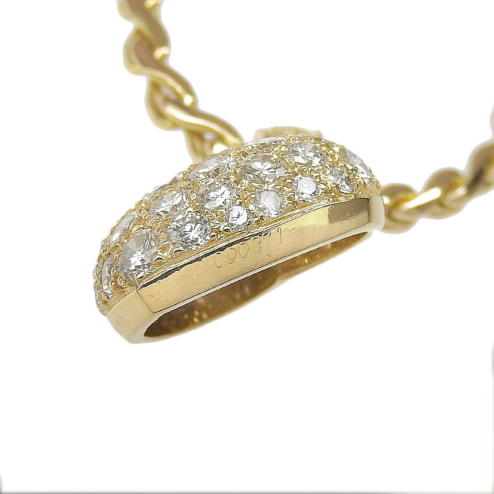 Cartier Heart Pave Necklace K18 Gold Diamond