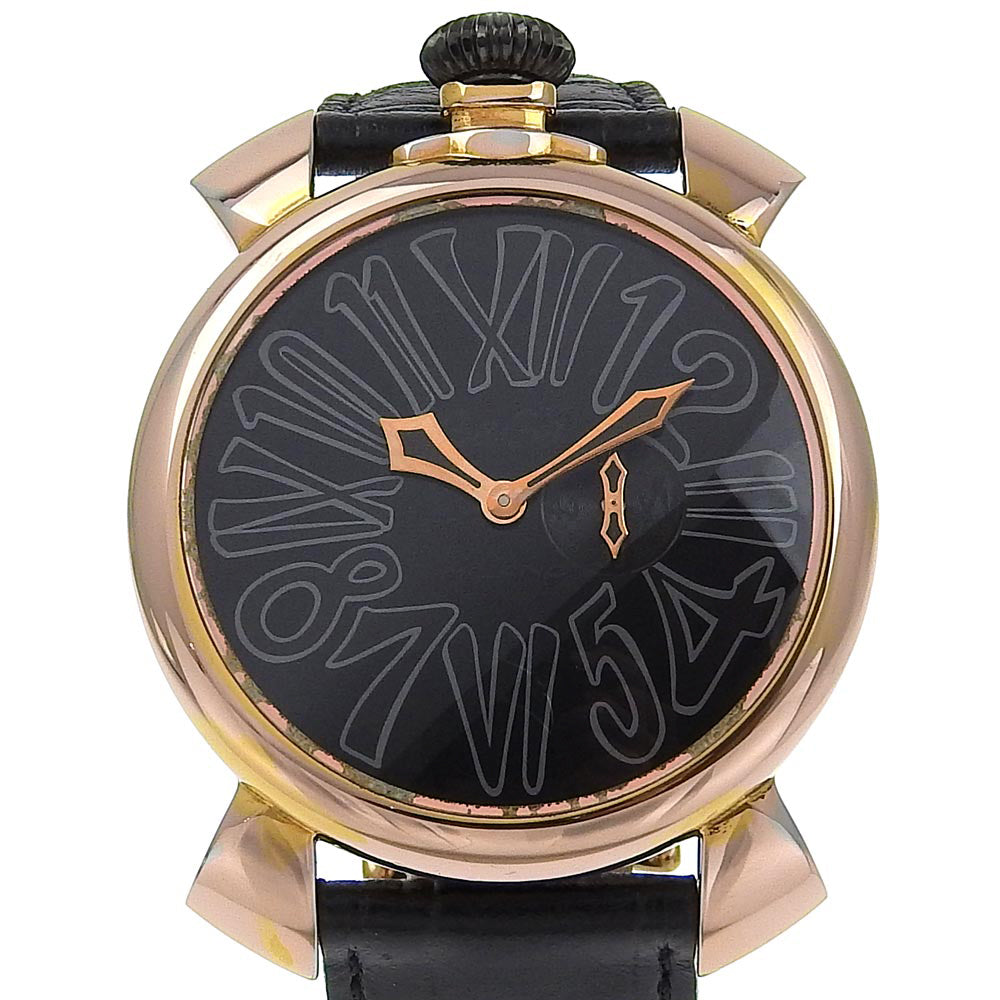 Gaga Milano Manuale 46 Gold Plated Leather Quartz Watch