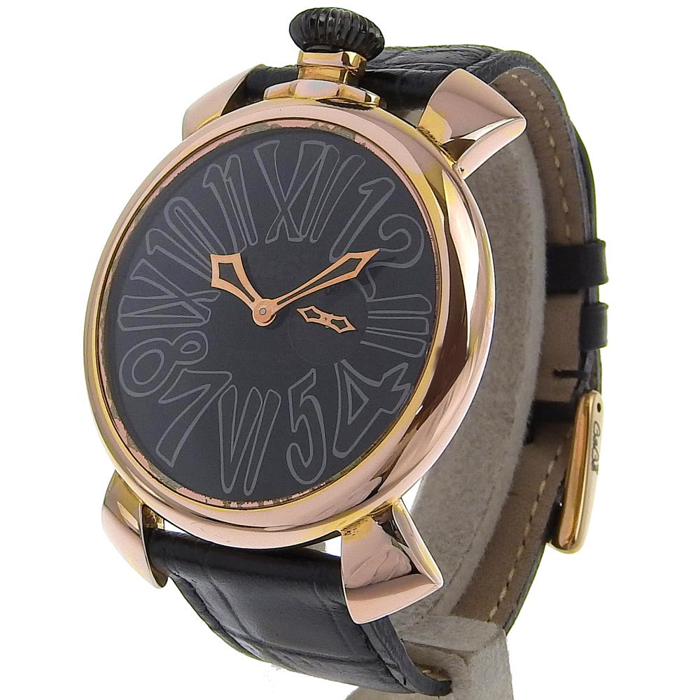 Gaga Milano Manuale 46 Gold Plated Leather Quartz Watch