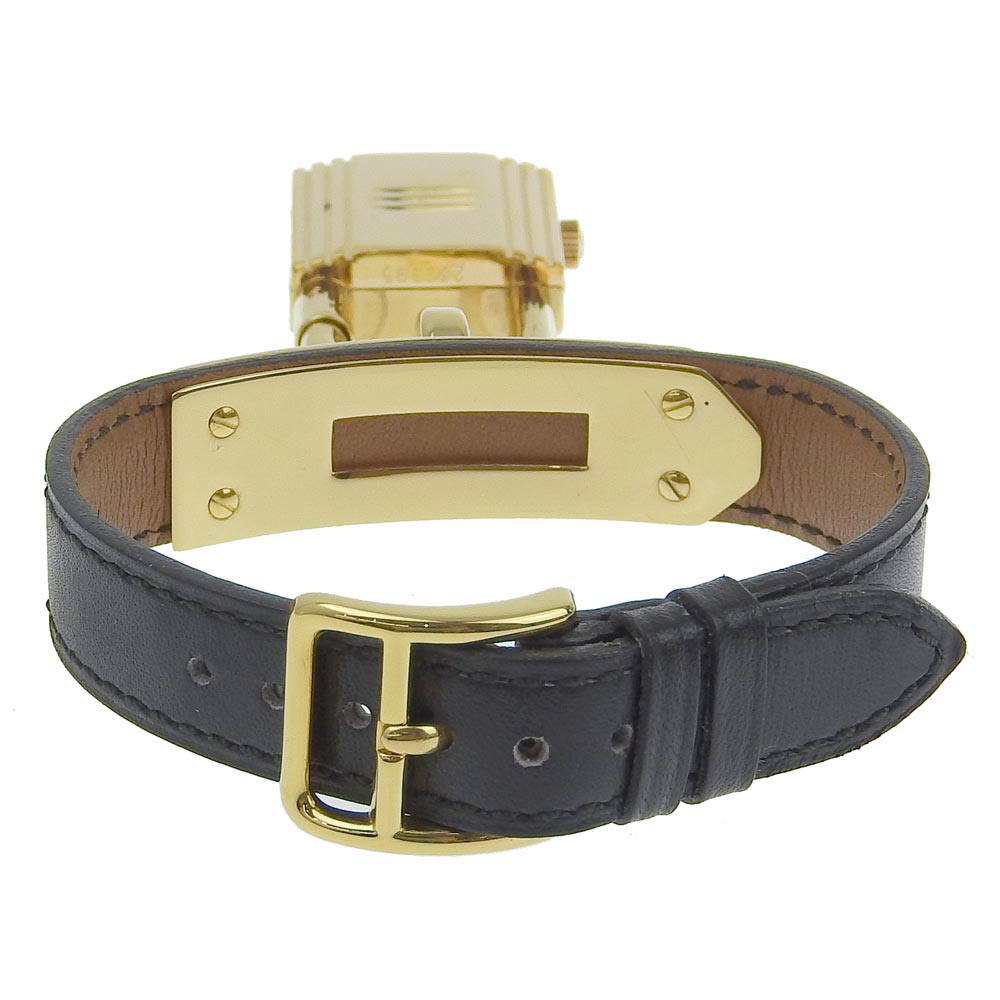 Hermes Kelly Watch Gold Plated Leather Quartz