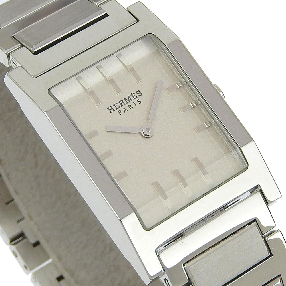 Hermes Tandem Watch TA1.710 Stainless Steel Quartz