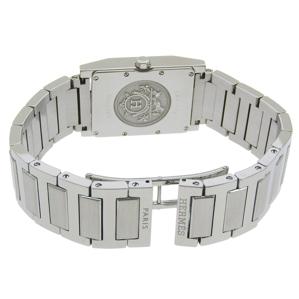 Hermes Tandem Watch TA1.710 Stainless Steel Quartz