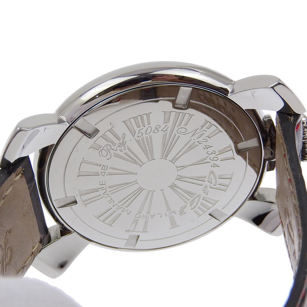 Gaga Milano Manuale 46 Watch Stainless Steel Leather