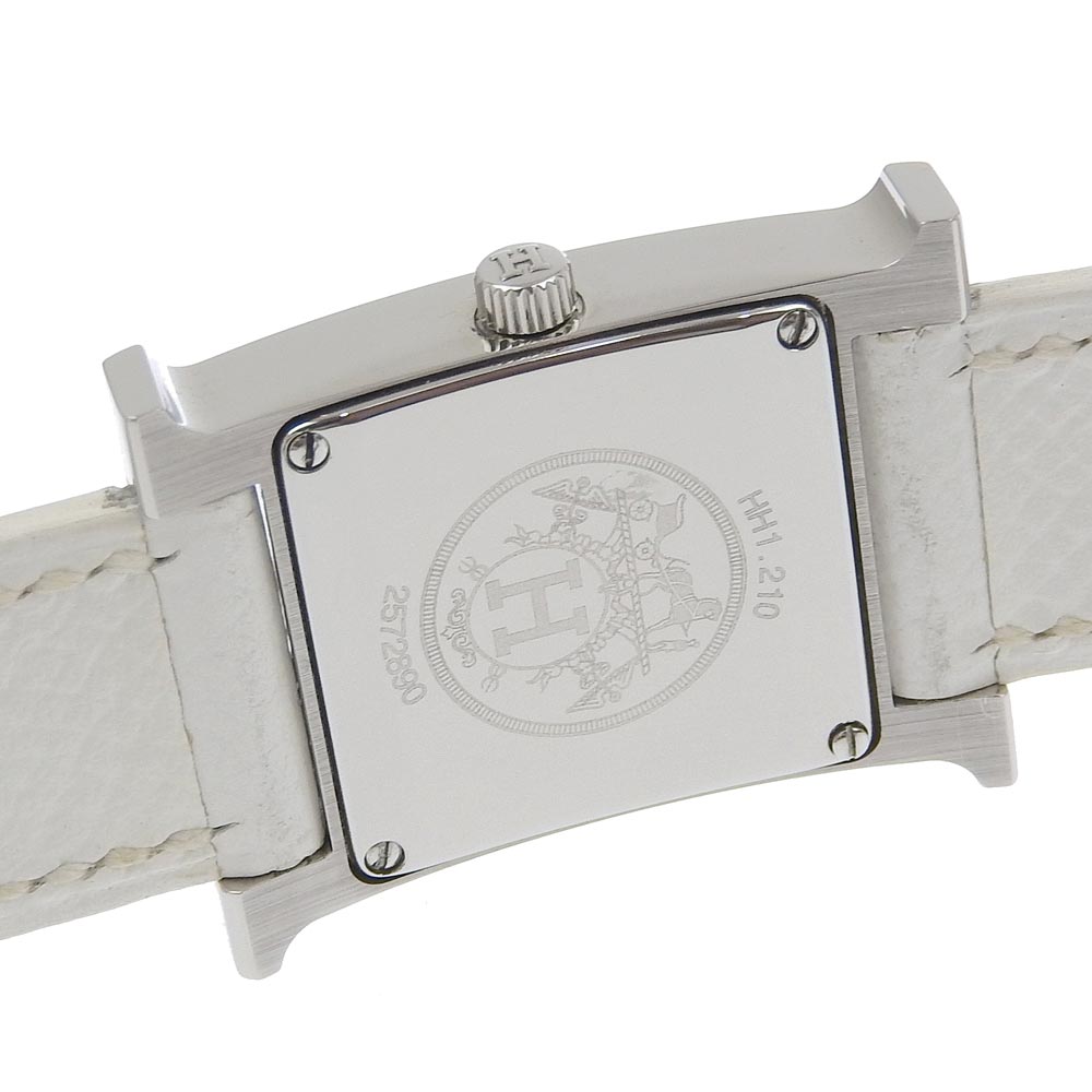 Hermes H Watch Stainless Steel Leather Quartz